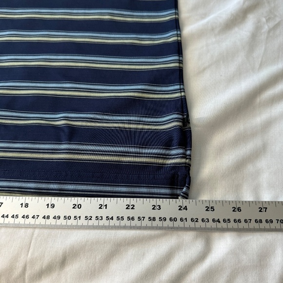 Weir‎ Golf Men's Navy Blue Stripe Short Sleeve Polo Golf Shirt Size Large (44) - Picture 11 of 14